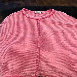 Charisma Pink Knit Crop Top